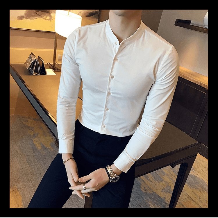 Trybuy Trendy Fashionable Branded White Cotton Casual Shirt for Men - TryBuy® USA🇺🇸