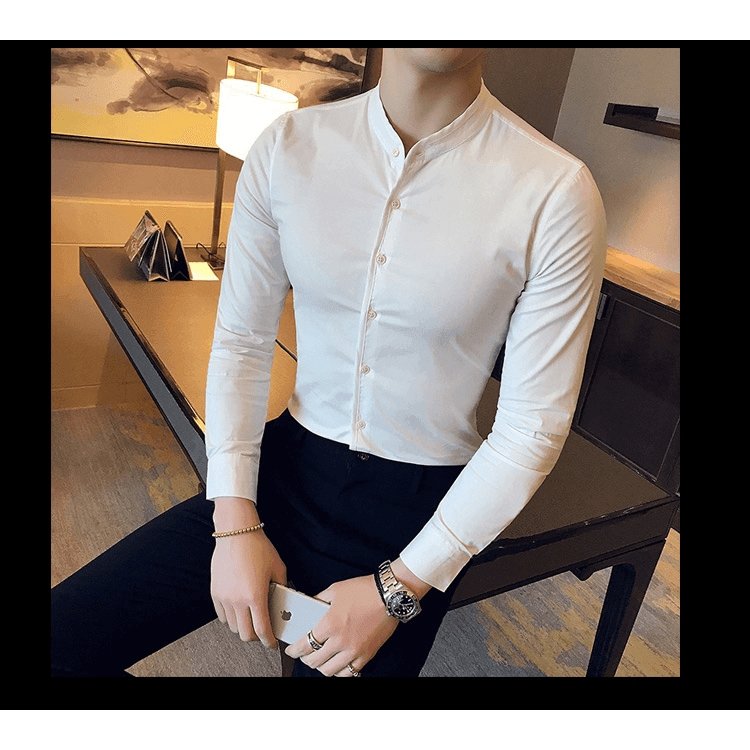Trybuy Trendy Fashionable Branded White Cotton Casual Shirt for Men - TryBuy® USA🇺🇸