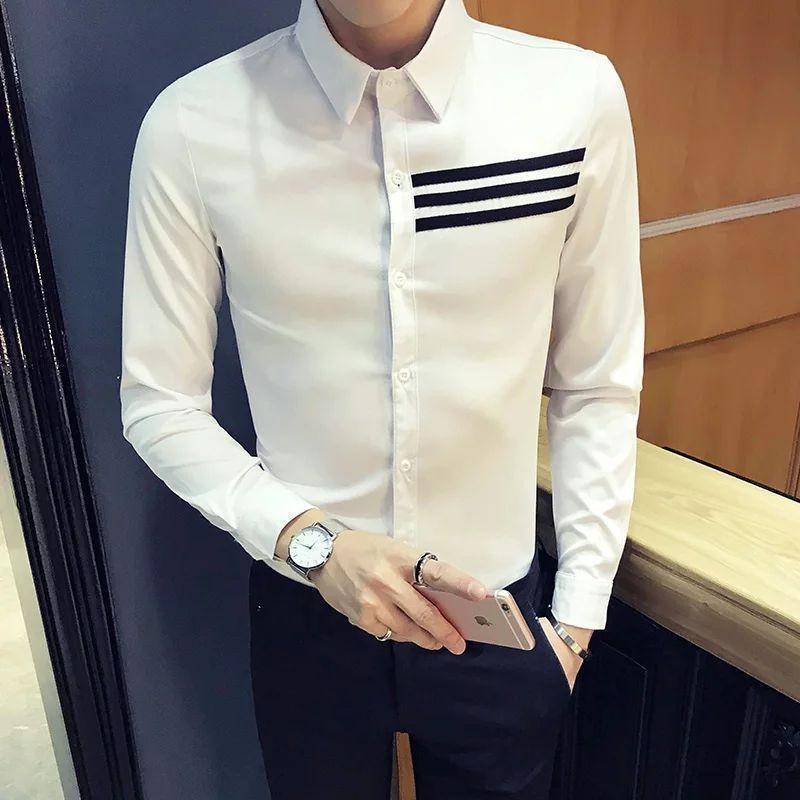 Trybuy Trendy Stylish Branded White Cotton Casual Shirt for Men - TryBuy® USA🇺🇸
