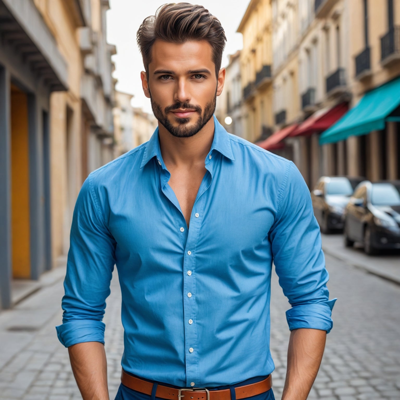 stylish blue shirts for men