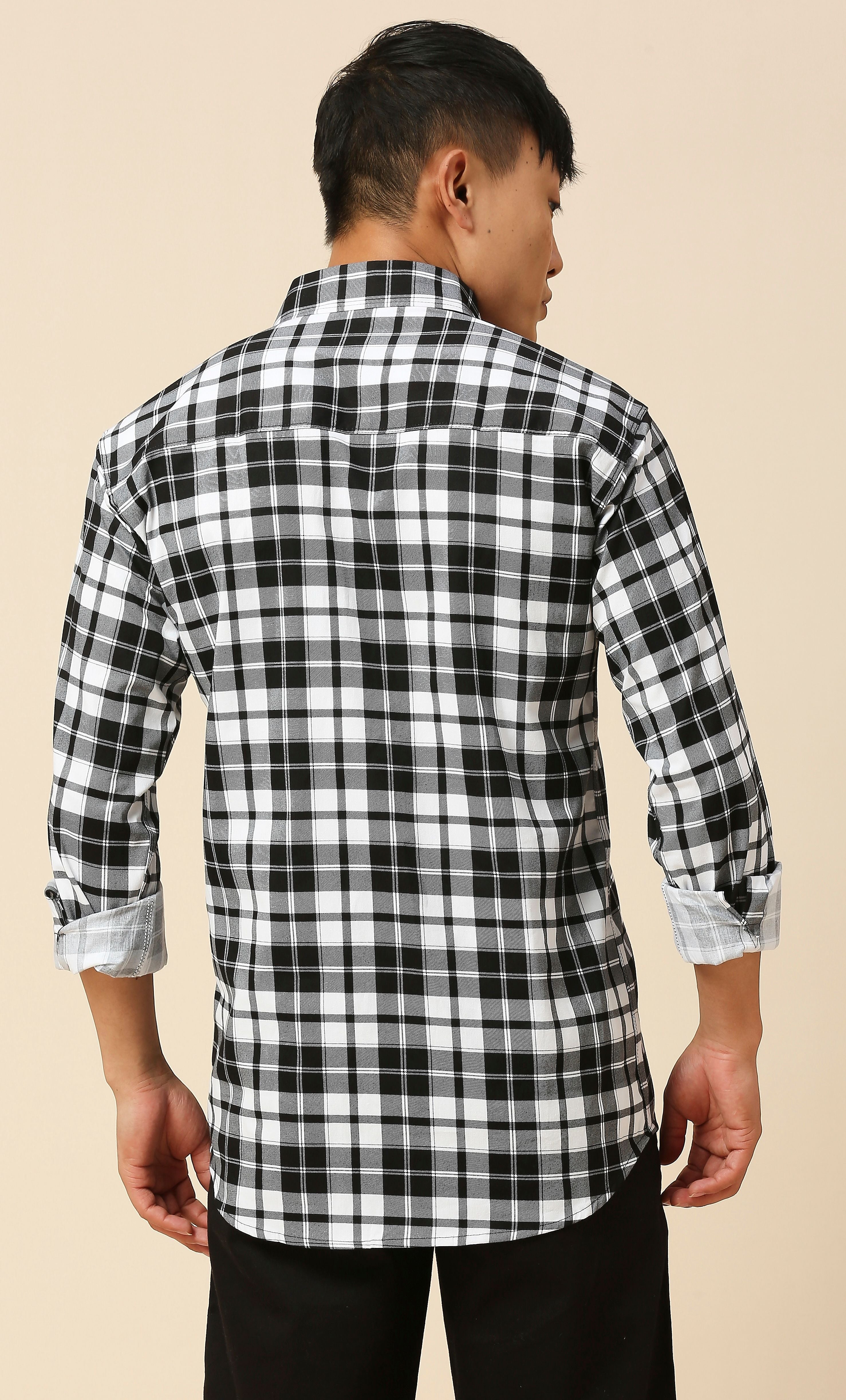 White Black Cruze Checked Shirt 