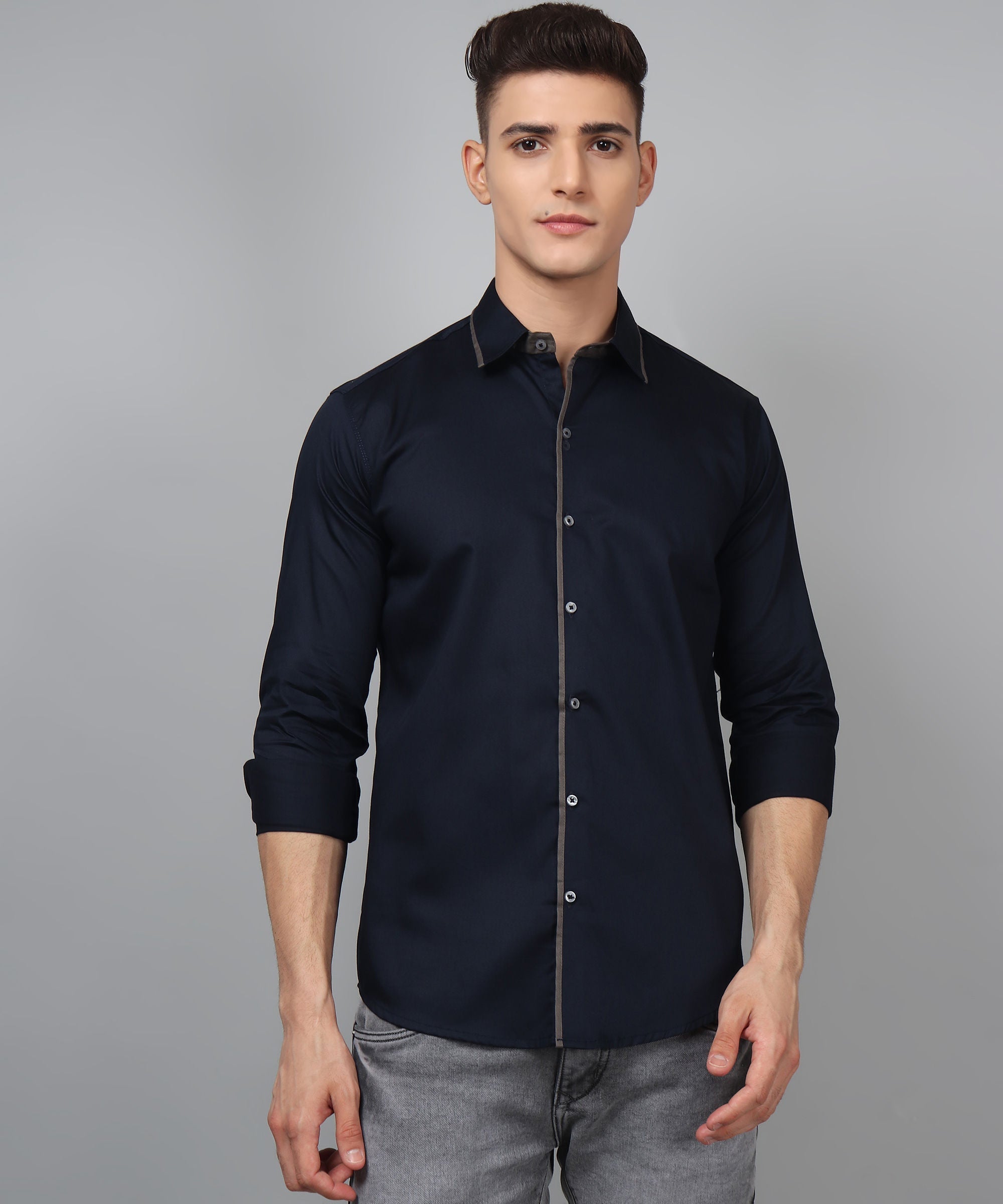 Navy Grey Shirt for Men