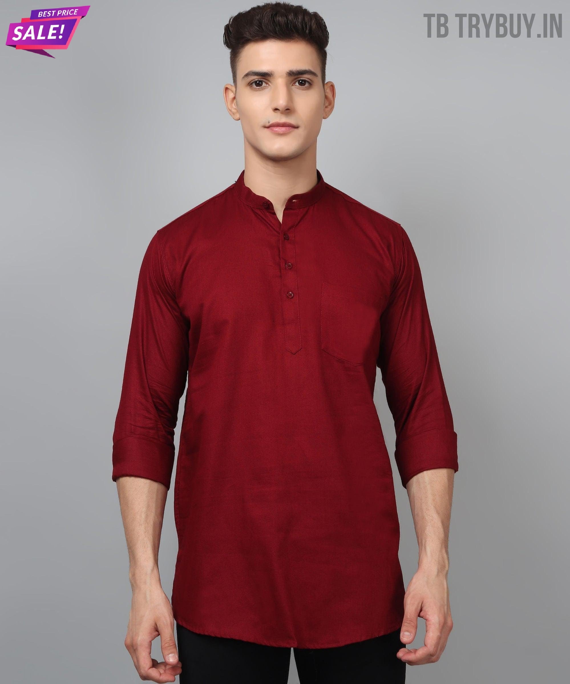 Luxe TryBuy Premium Fancy Cotton Ethnic Kurta for Men