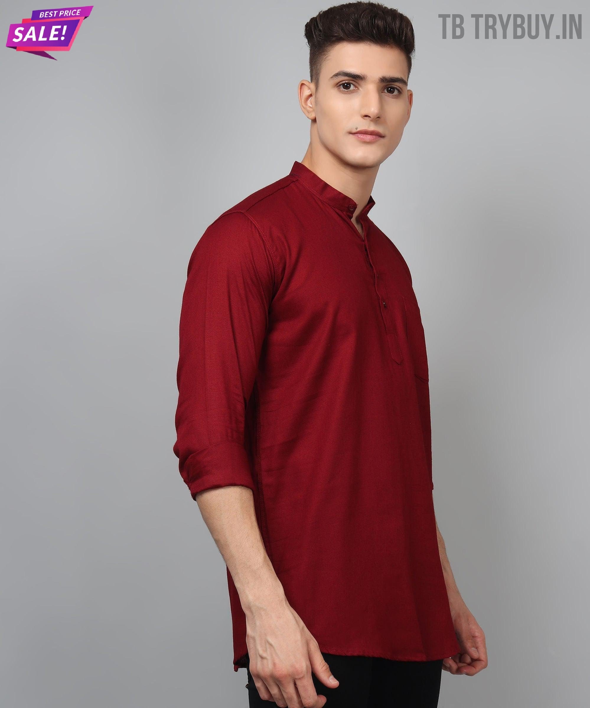 Luxe TryBuy Premium Fancy Cotton Ethnic Kurta for Men