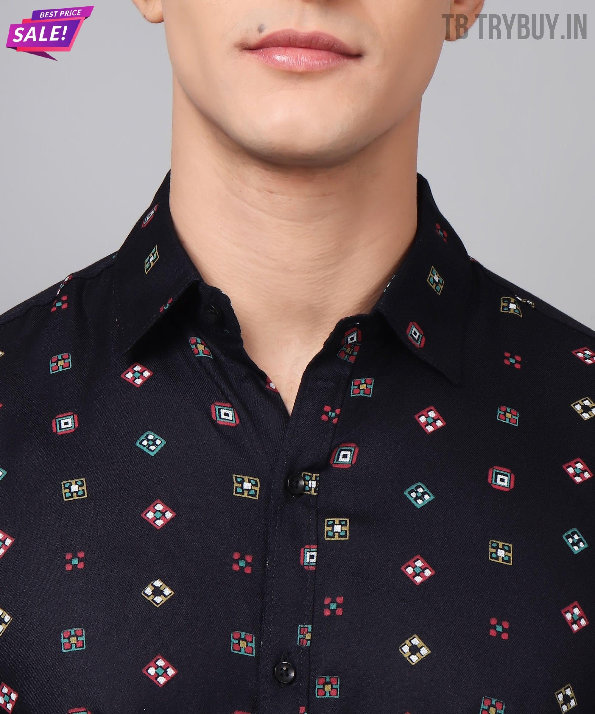 a close up of a person wearing a shirt