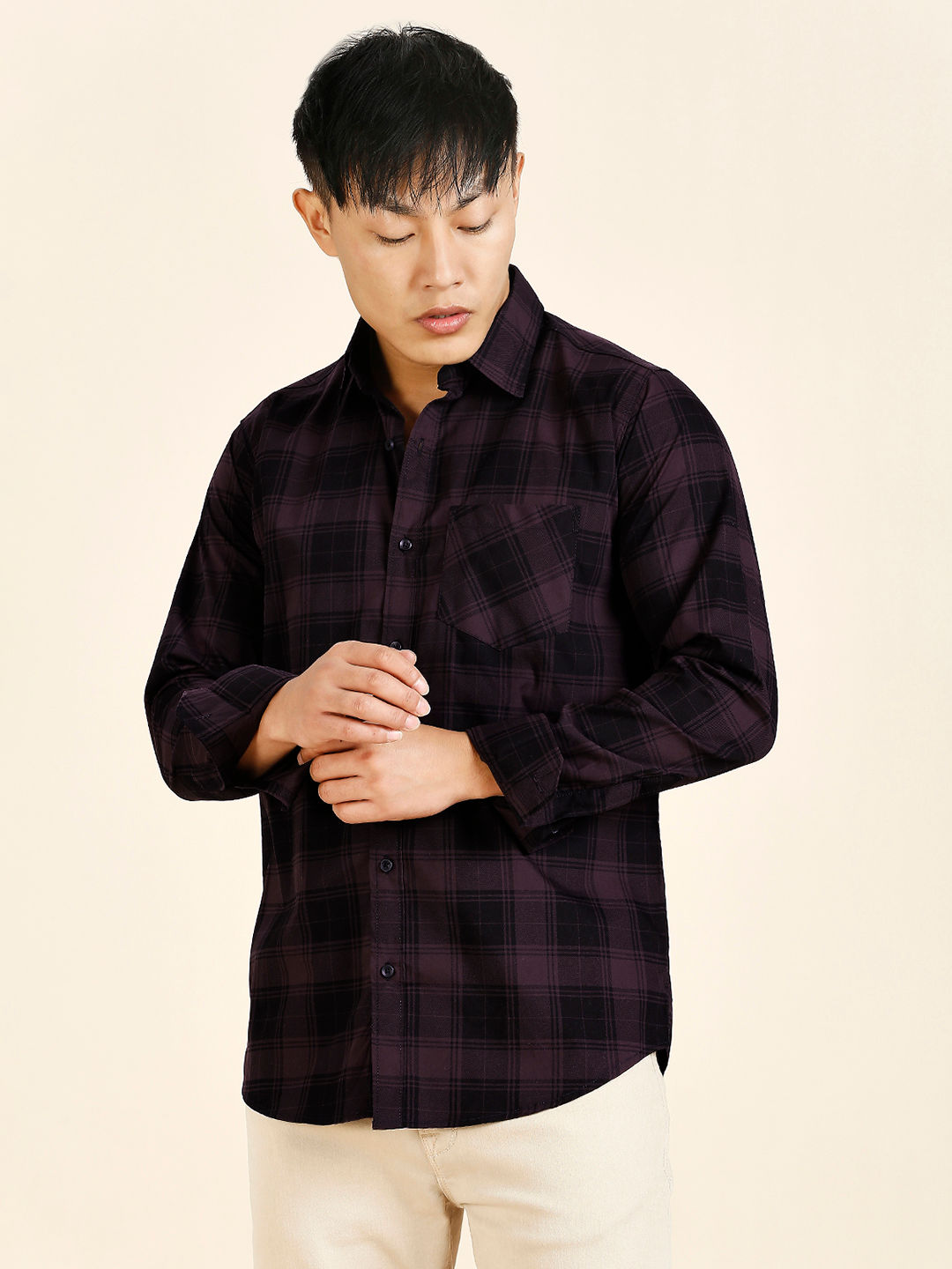 Sleek Checked Men's Shirt