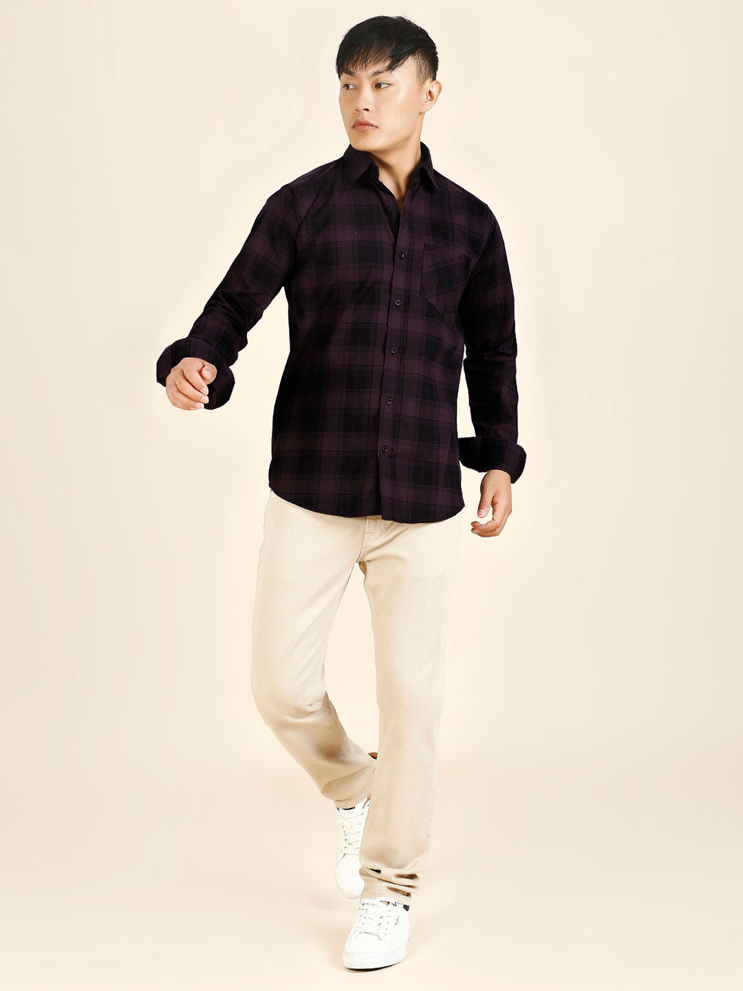 Sleek Checked Men's Shirt