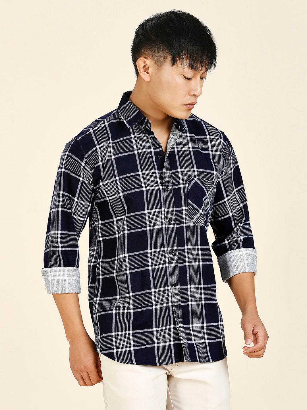 Earthy Checked Men's Shirt