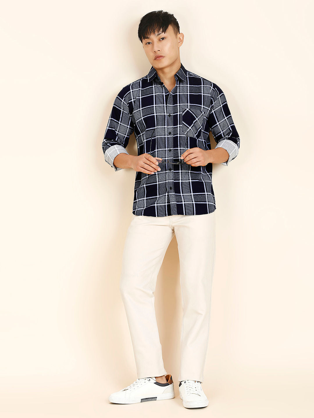 Earthy Checked Men's Shirt