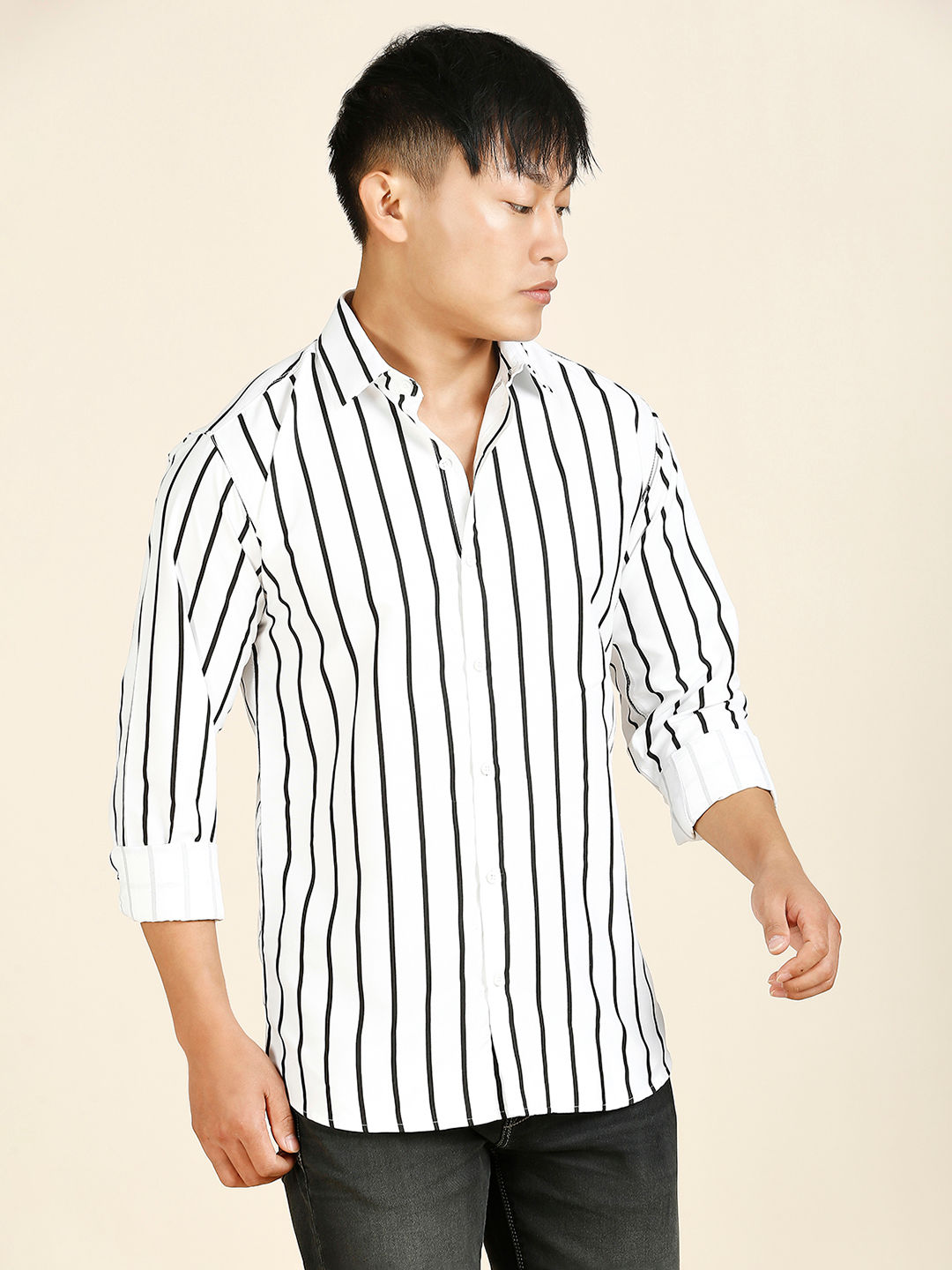 Bohemian Striped Men's Shirt