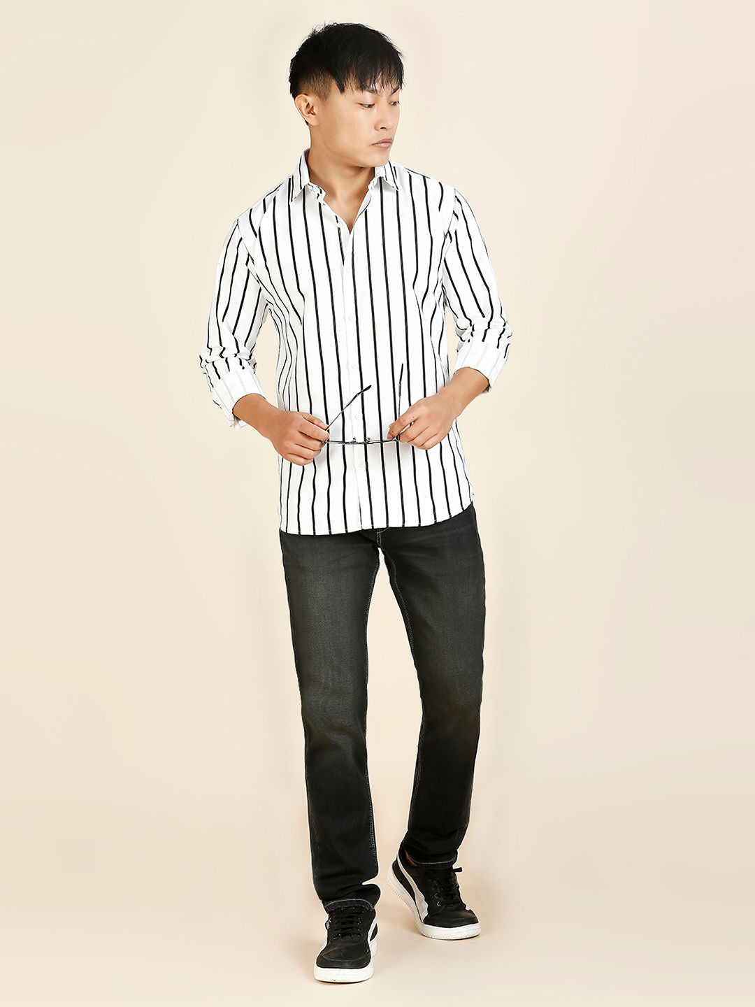 Bohemian Striped Men's Shirt