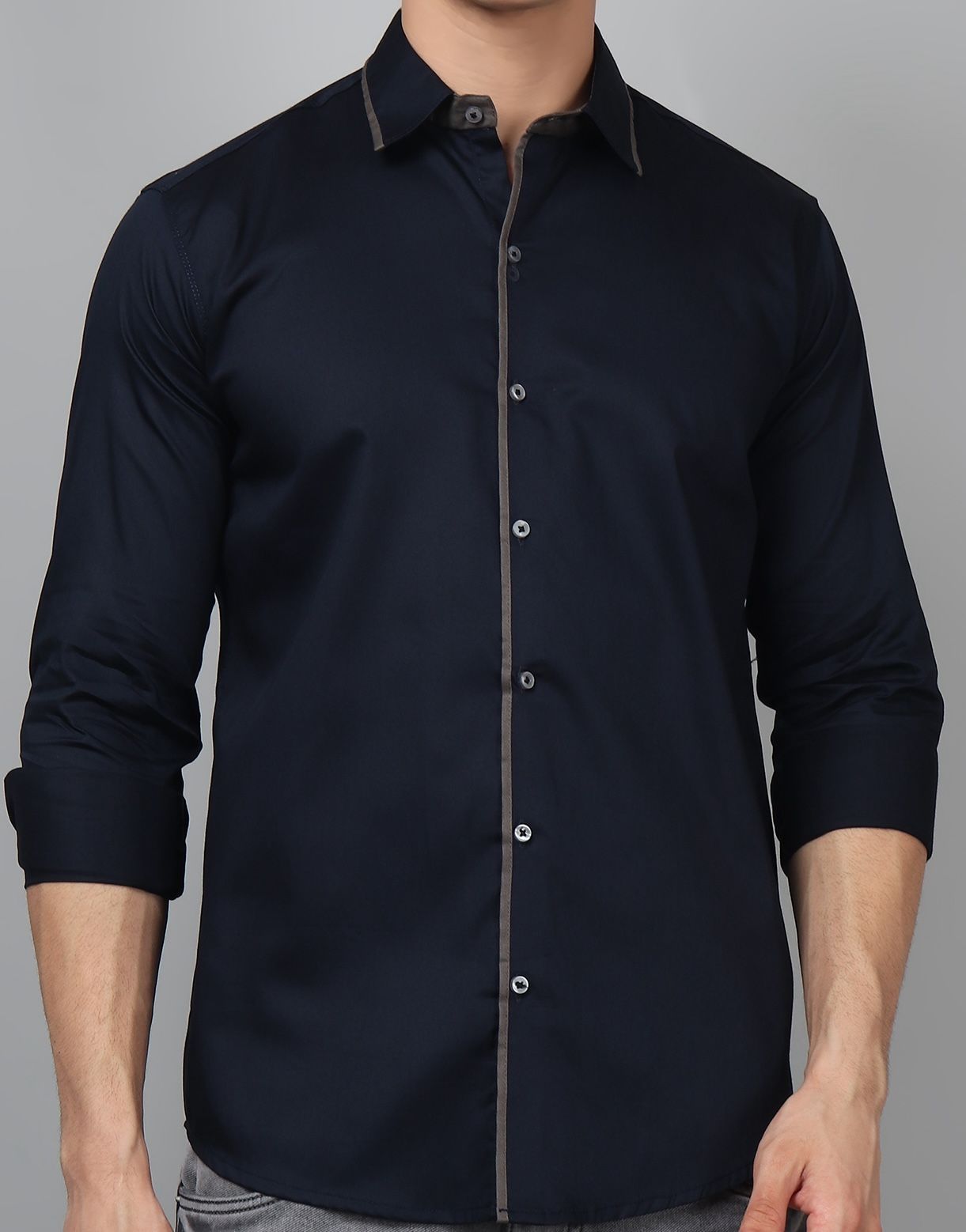 Navy Grey Shirt for Men