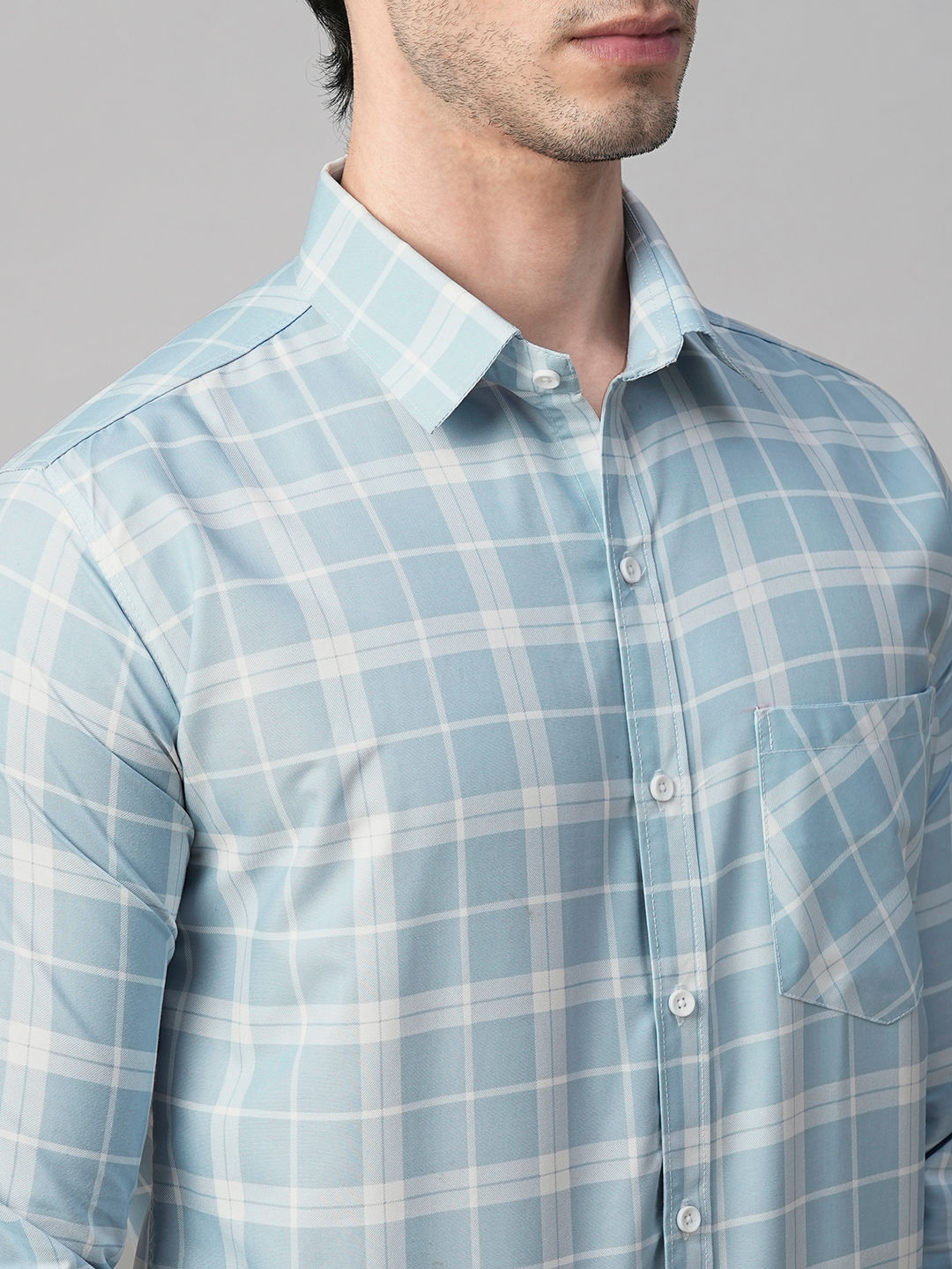 Light Checked Men's Shirt