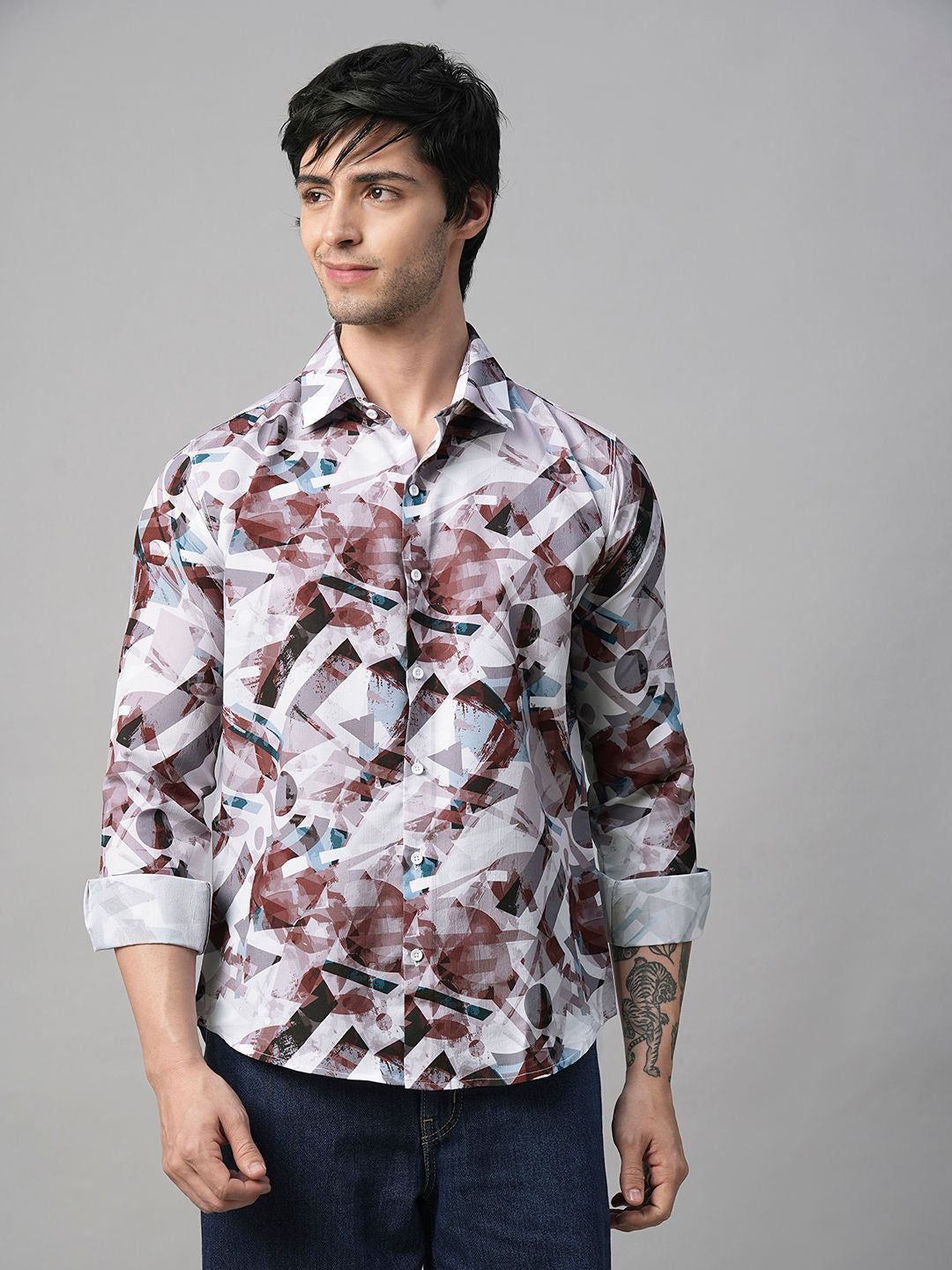 Arezzo Abstract Printed Shirts for Men