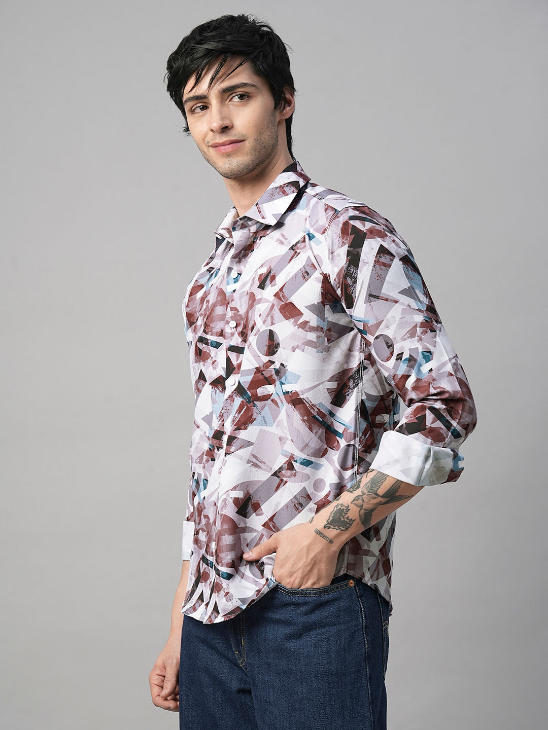 Arezzo Abstract Printed Shirts for Men