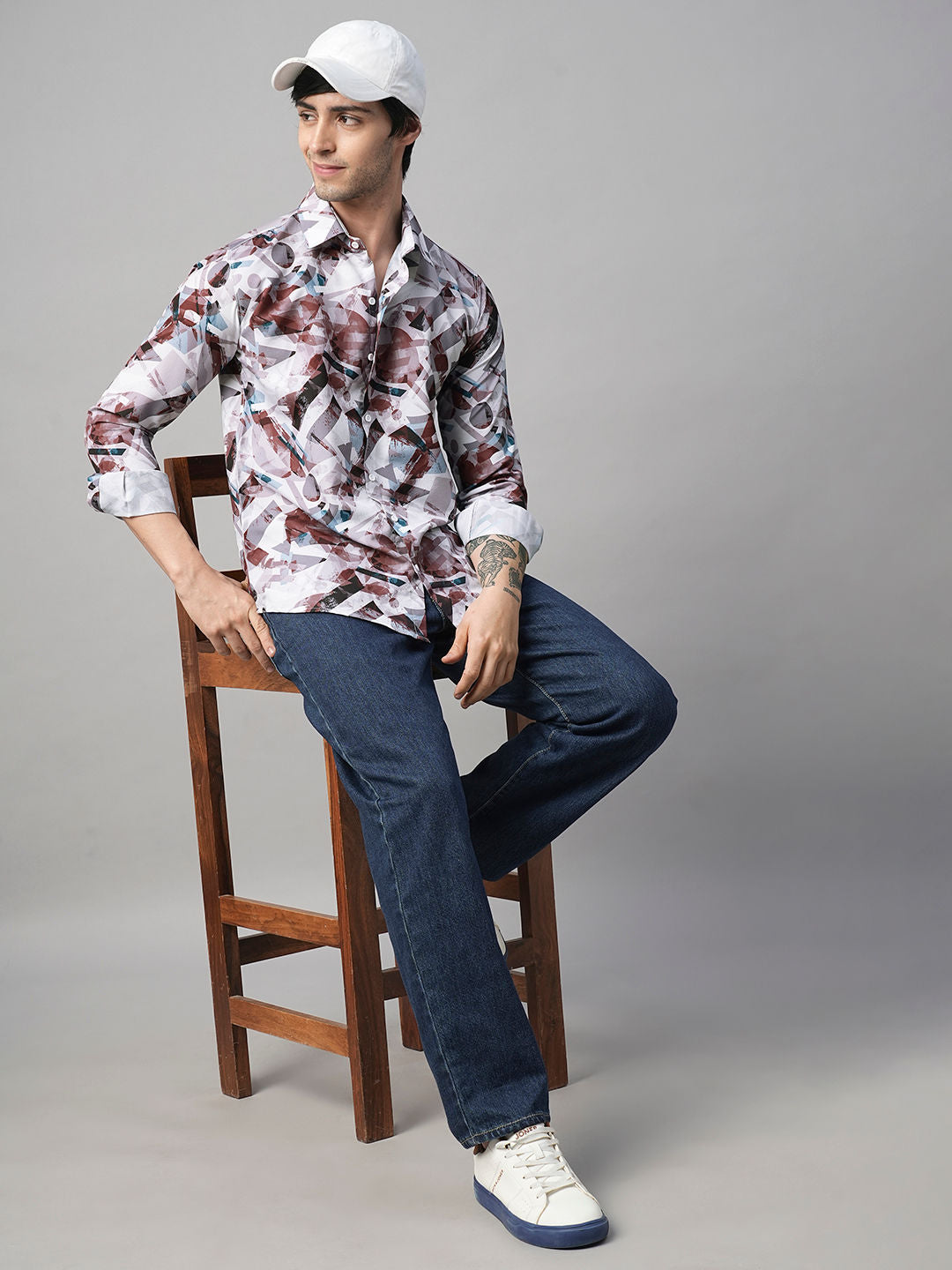 Arezzo Abstract Printed Shirts for Men