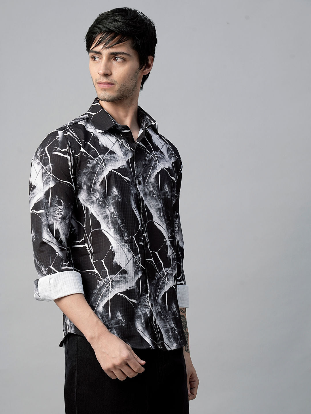 Menton Abstract Printed Shirts for Men