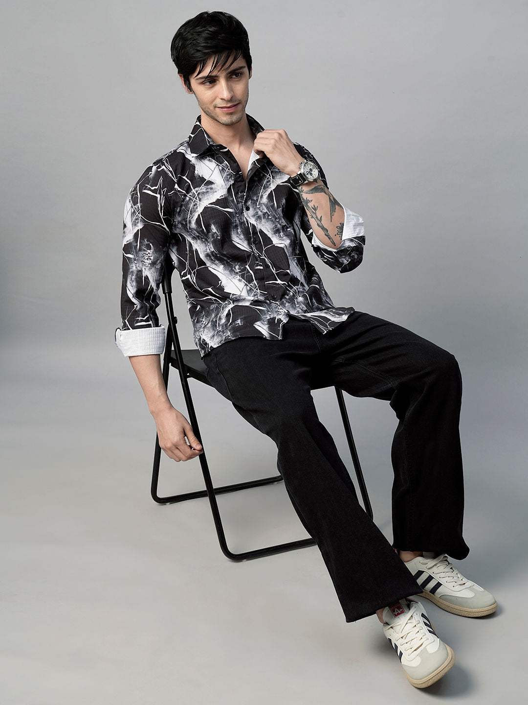 Menton Abstract Printed Shirts for Men