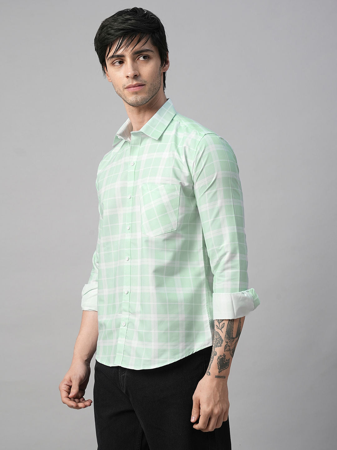 Mediterranean Checked Men's Shirt