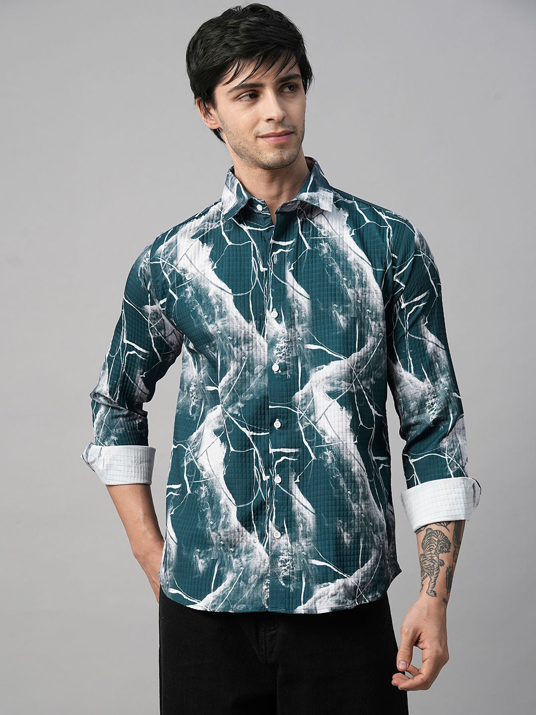 Azur Abstract Printed Shirts for Men