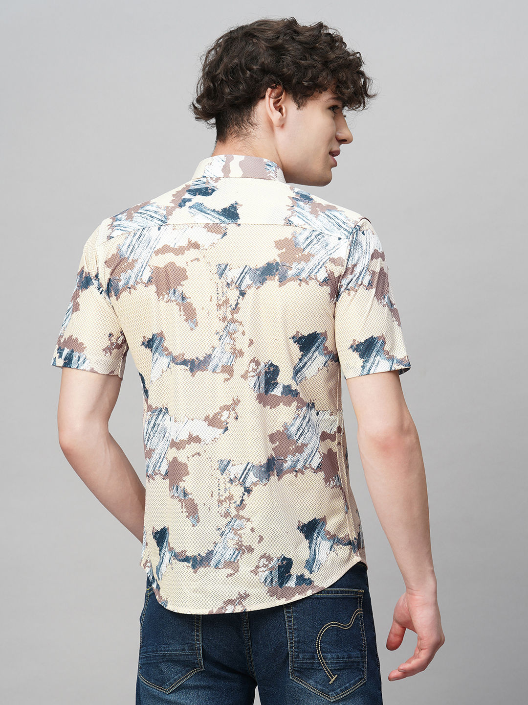 Breezy Printed Half Sleeves Men's Shirt