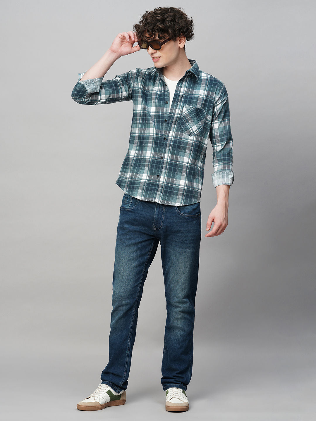 Versatile Checked Men's Shirt