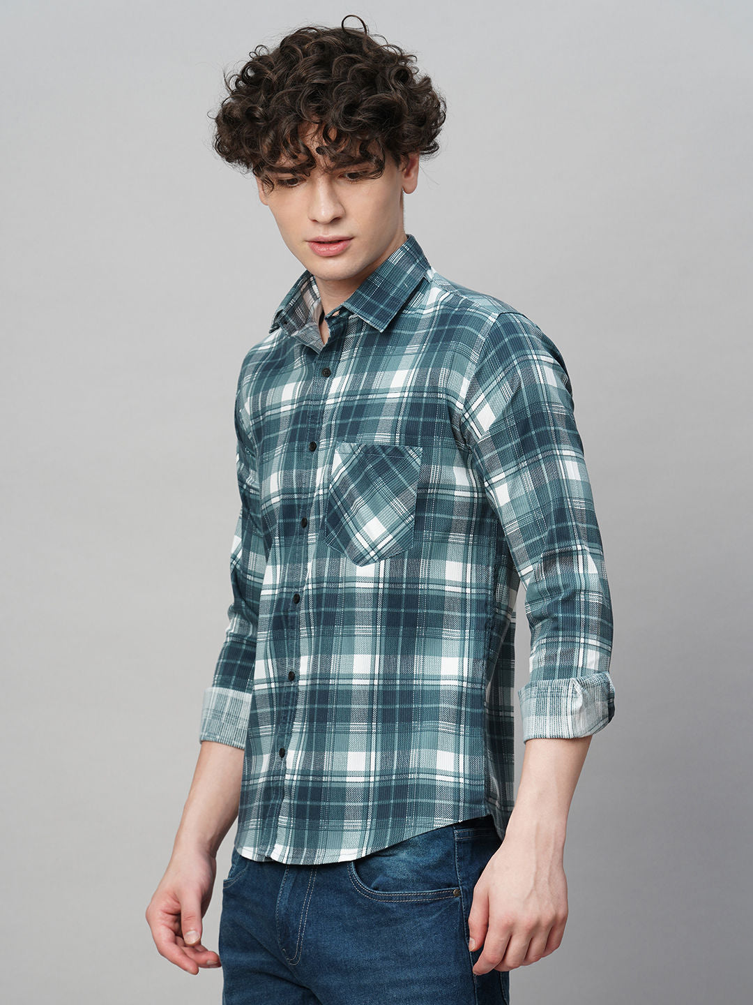 Versatile Checked Men's Shirt