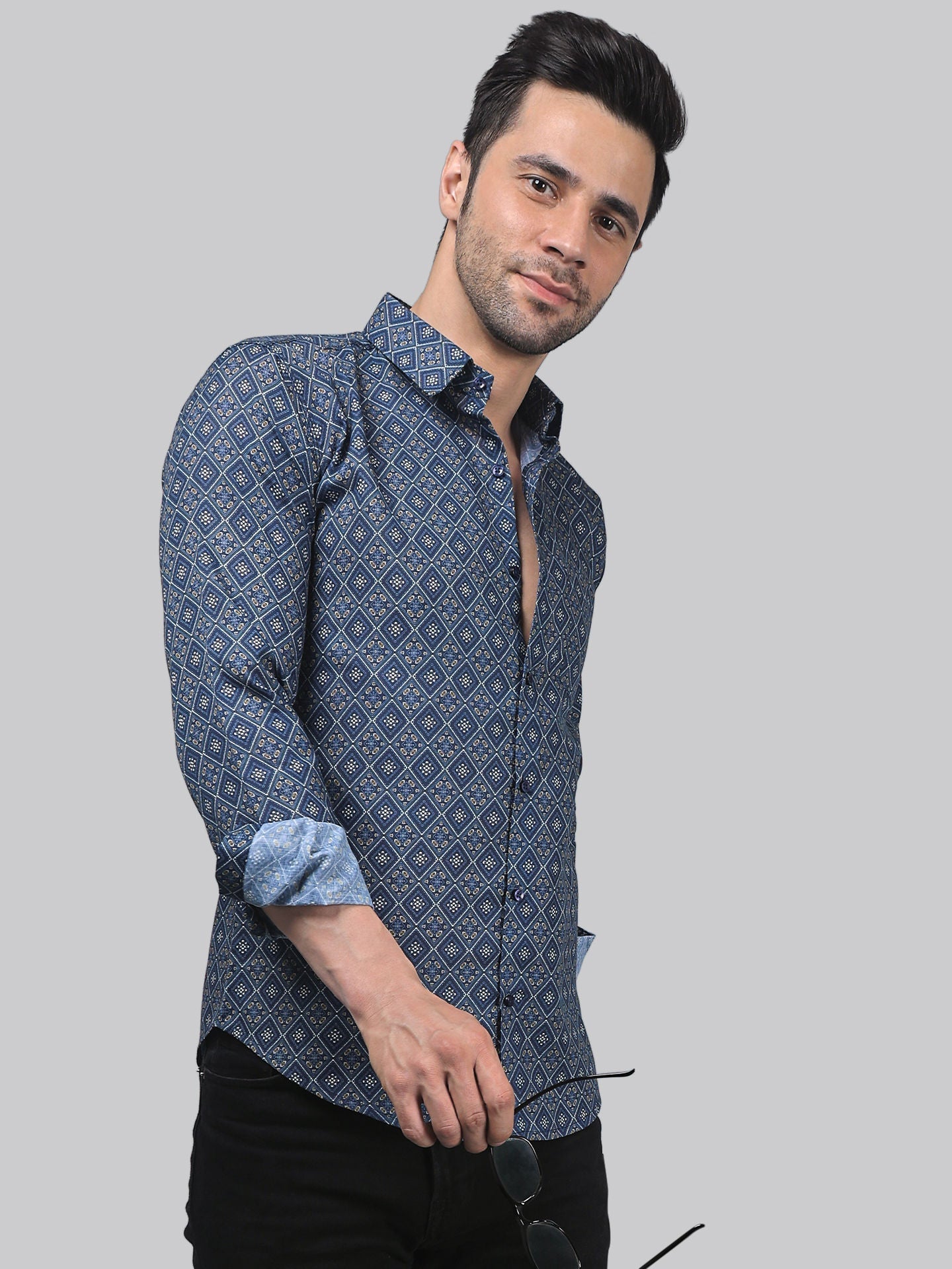 Arctic Men's Printed Full Sleeve Casual Linen Shirt - TryBuy® USA🇺🇸