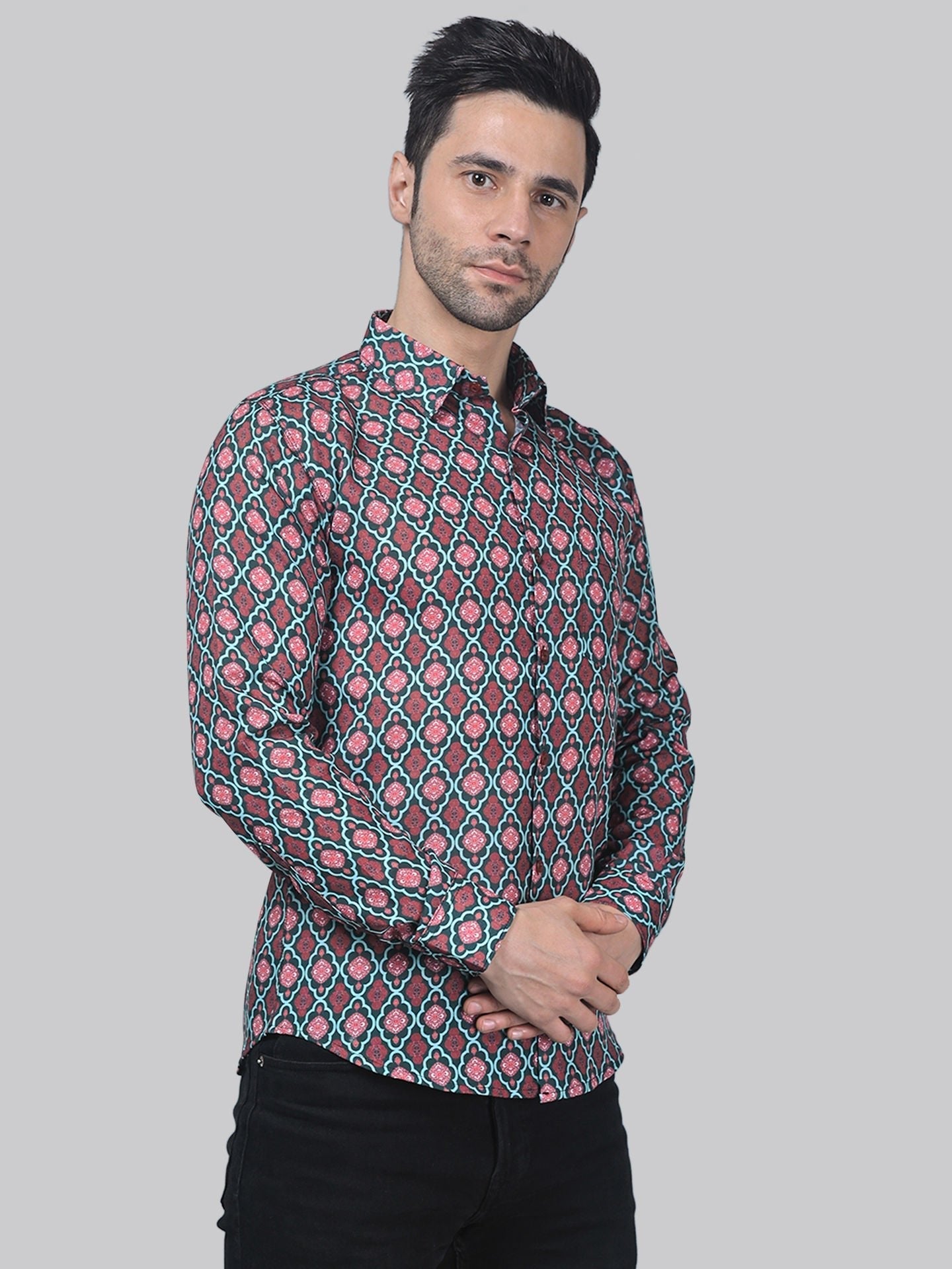 Avant-garde Men's Printed Full Sleeve Casual Linen Shirt - TryBuy® USA🇺🇸