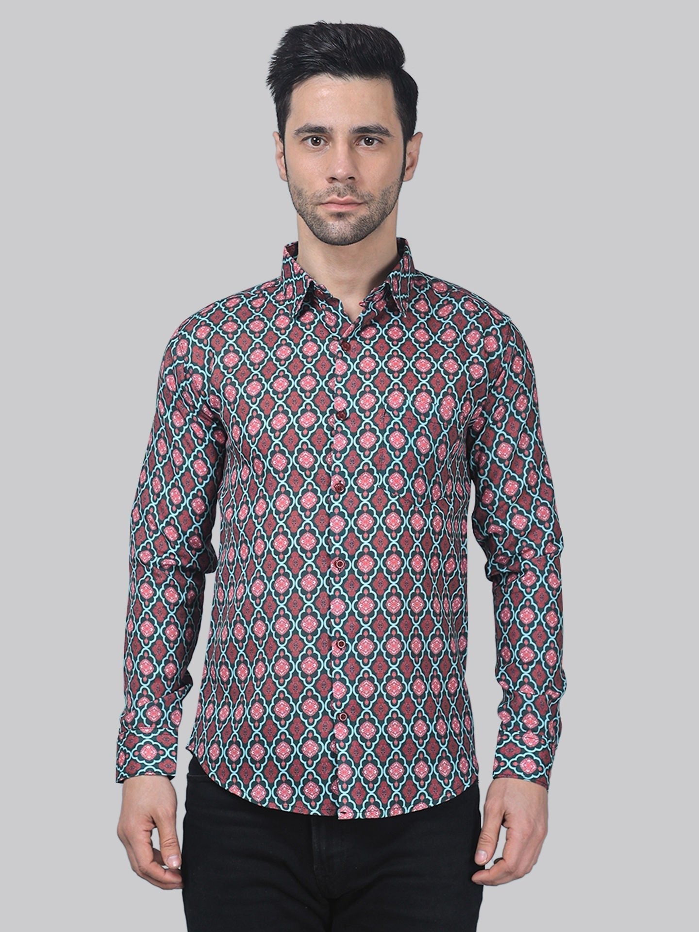 Avant-garde Men's Printed Full Sleeve Casual Linen Shirt - TryBuy® USA🇺🇸