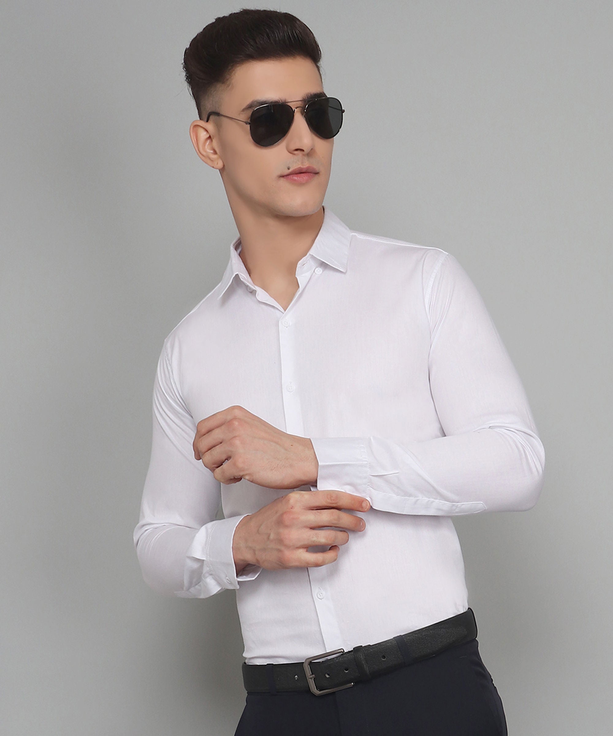 Exclusive TryBuy Premium White Dress Shirt for Men