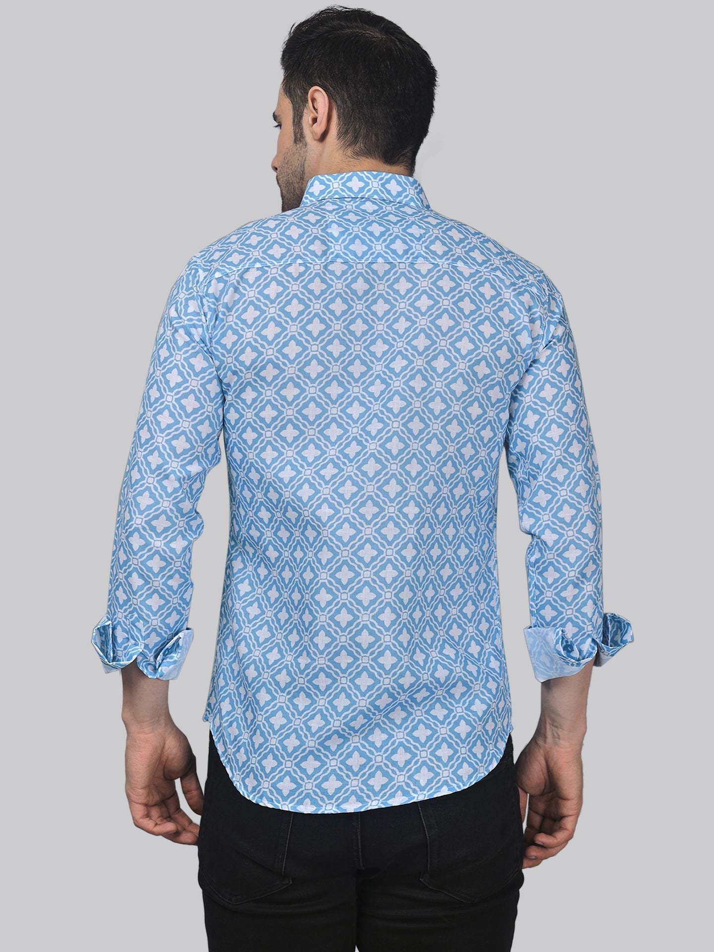 Glam-urban Men's Printed Full Sleeve Casual Linen Shirt - TryBuy® USA🇺🇸