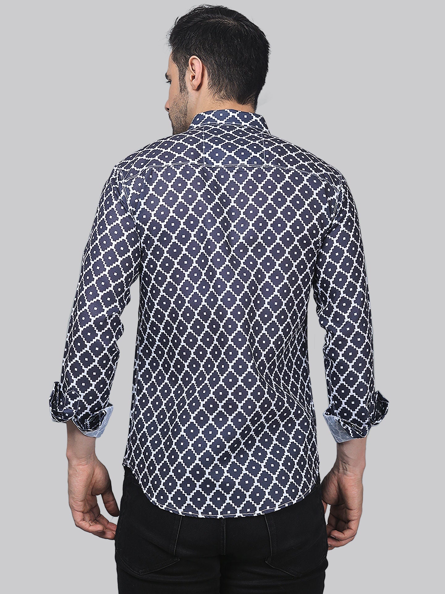 Opulent Men's Printed Full Sleeve Casual Linen Shirt - TryBuy® USA🇺🇸