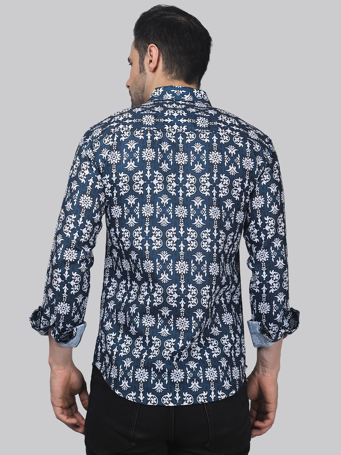 Serene Men's Printed Full Sleeve Casual Linen Shirt - TryBuy® USA🇺🇸