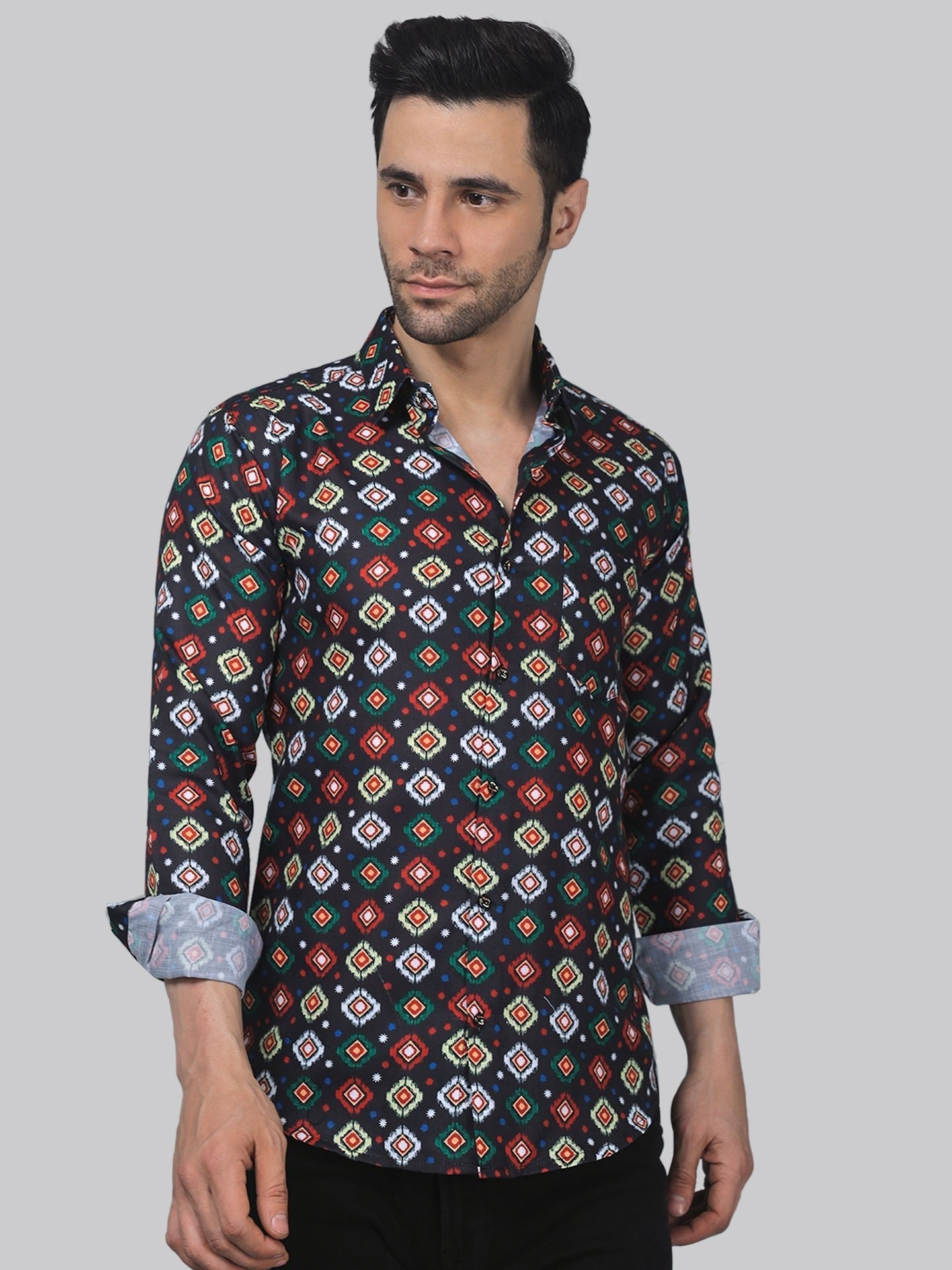 Tropical Men's Printed Full Sleeve Casual Linen Shirt - TryBuy® USA🇺🇸