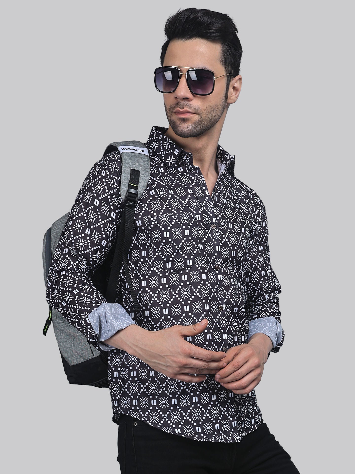 TryBuy Fancy Fabulous Full Sleeve Casual Linen Printed Shirt for Men - TryBuy® USA🇺🇸