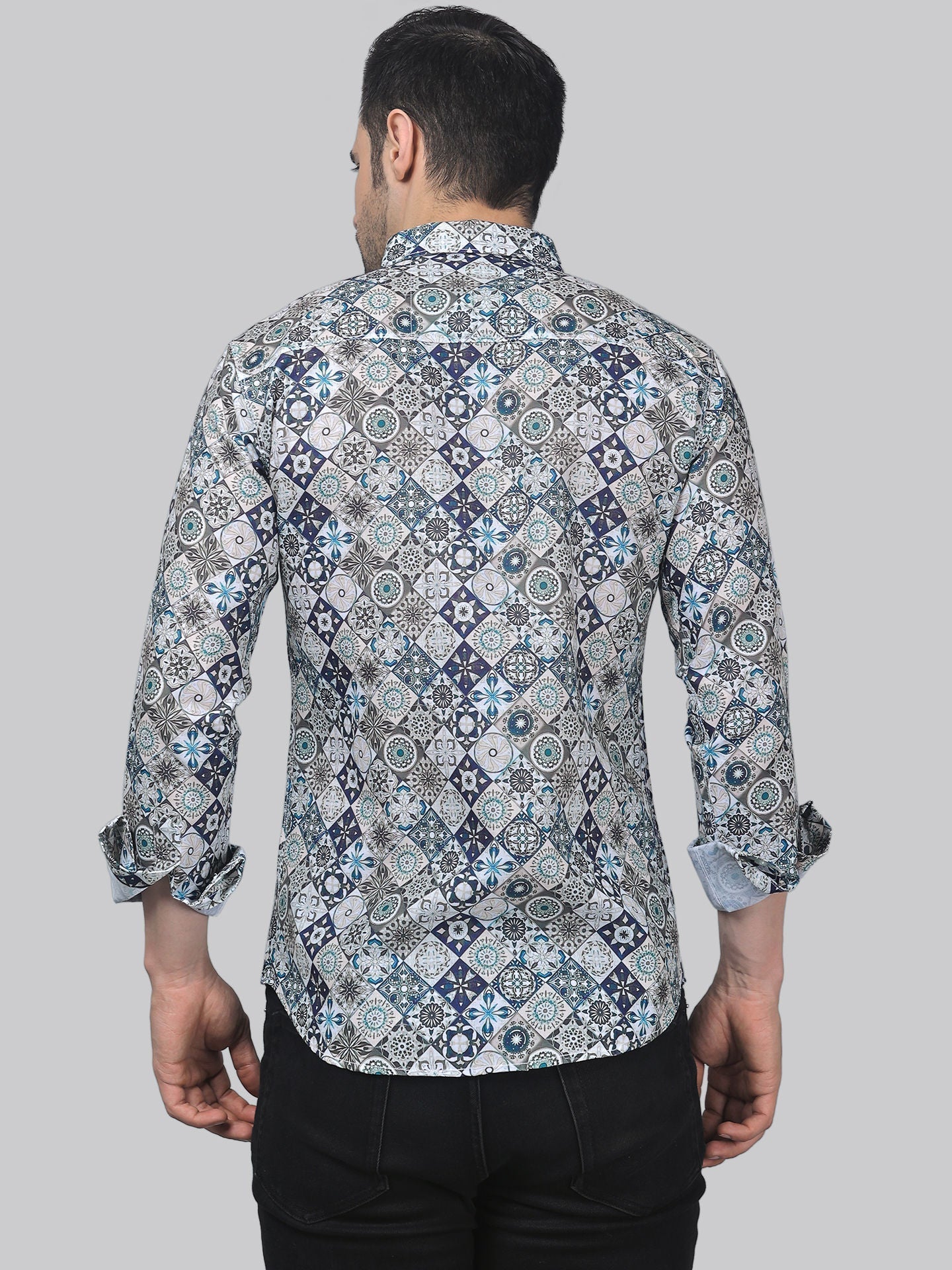 TryBuy Men's Printed Full Sleeve Casual Linen Shirt - Add Some Pop to Your Outfit! - TryBuy® USA🇺🇸