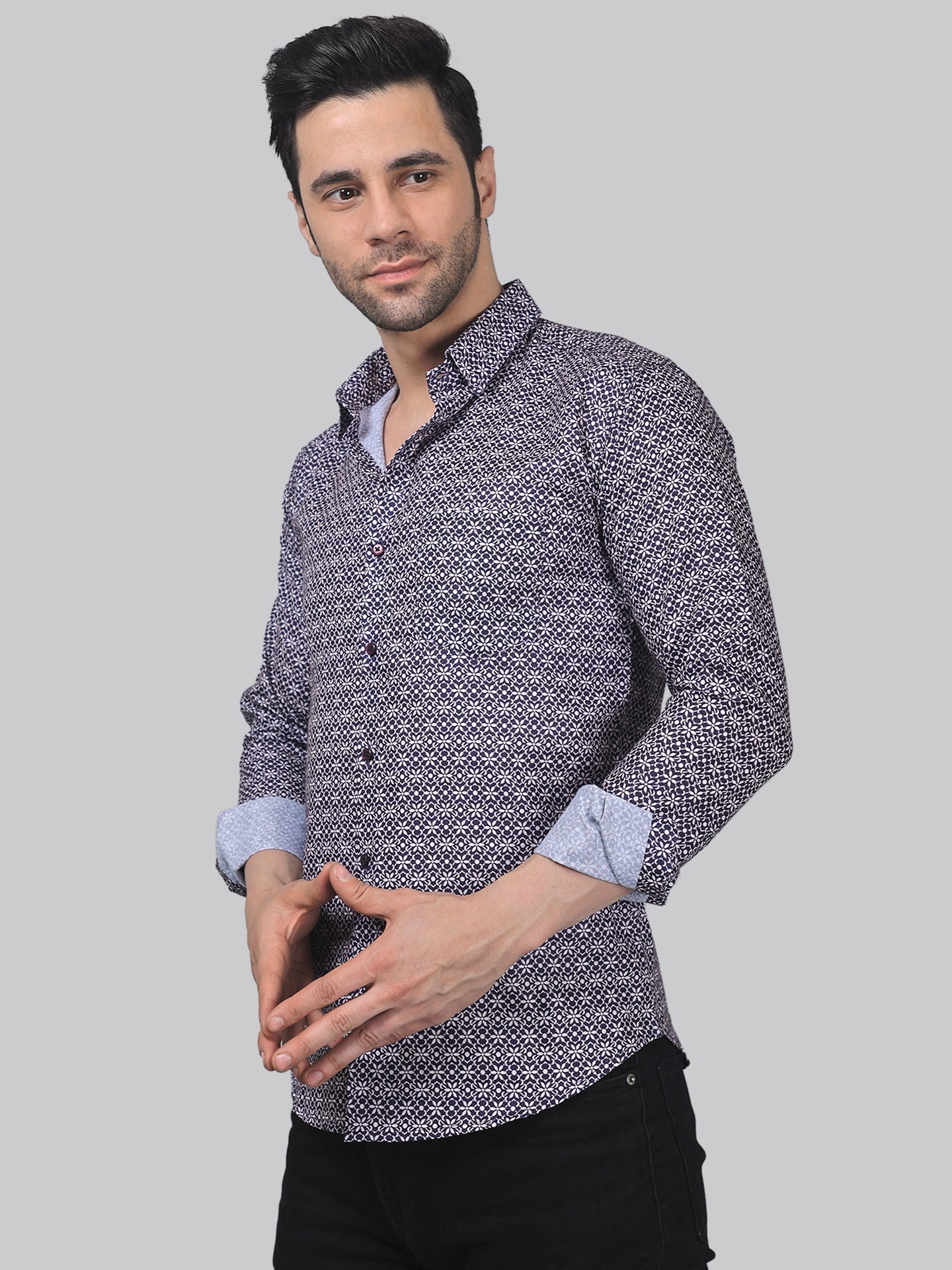 TryBuy Trending Full Sleeve Casual Cotton Printed Shirt for Men - TryBuy® USA🇺🇸