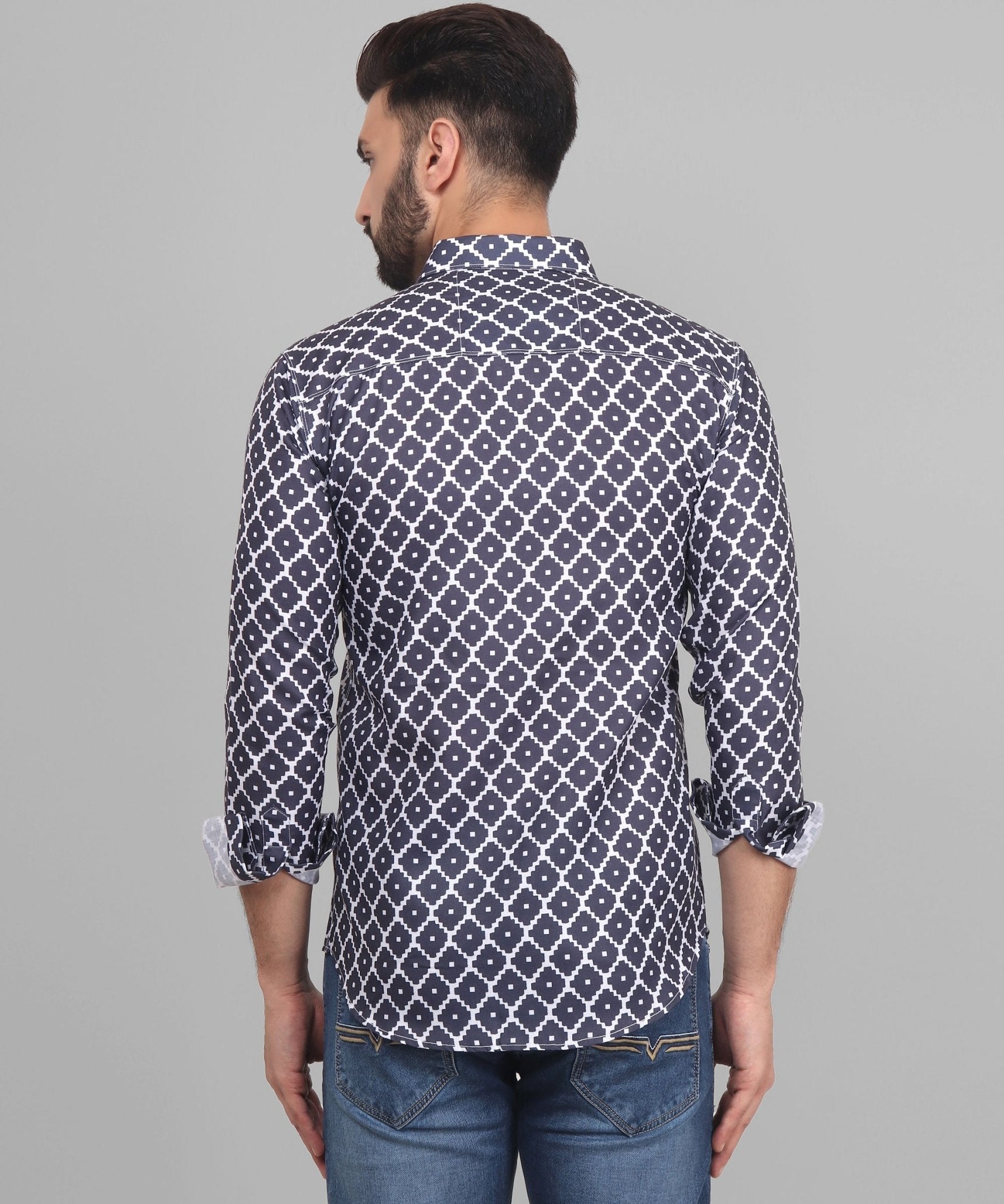 Urbanite Men's Printed Full Sleeve Casual Linen Shirt - TryBuy® USA🇺🇸