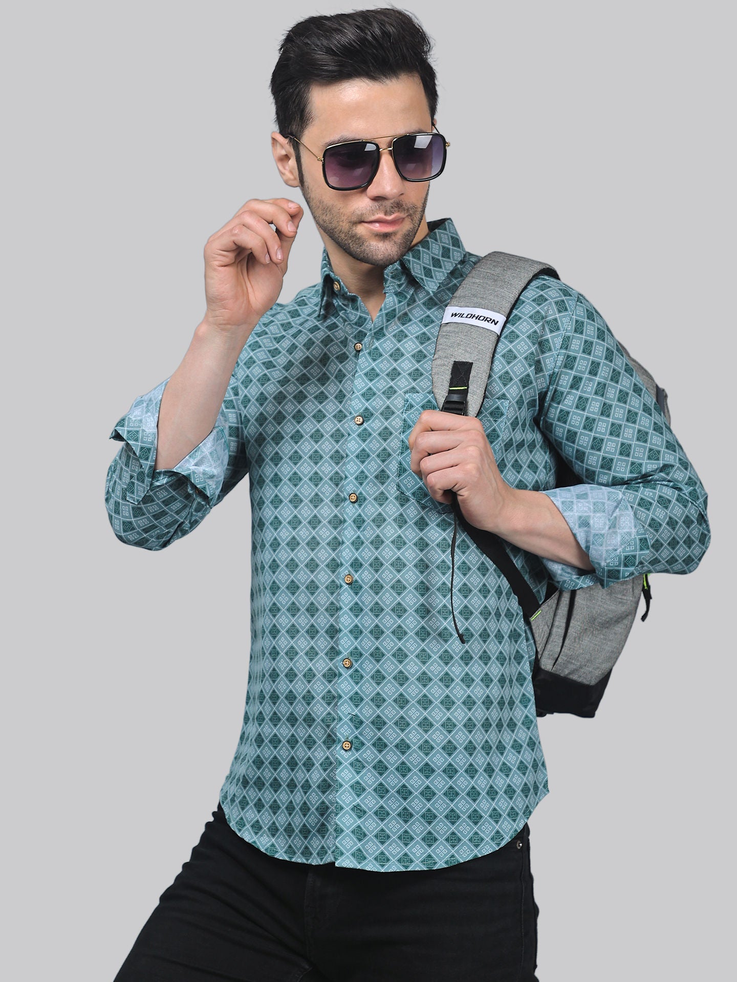 Vivacious Vibes Men's Printed Full Sleeve Casual Linen Shirt - TryBuy® USA🇺🇸