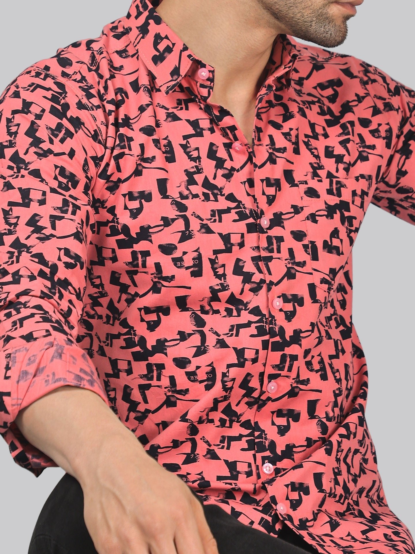 Artisanal Men's Printed Full Sleeve Casual Linen Shirt - TryBuy® USA🇺🇸