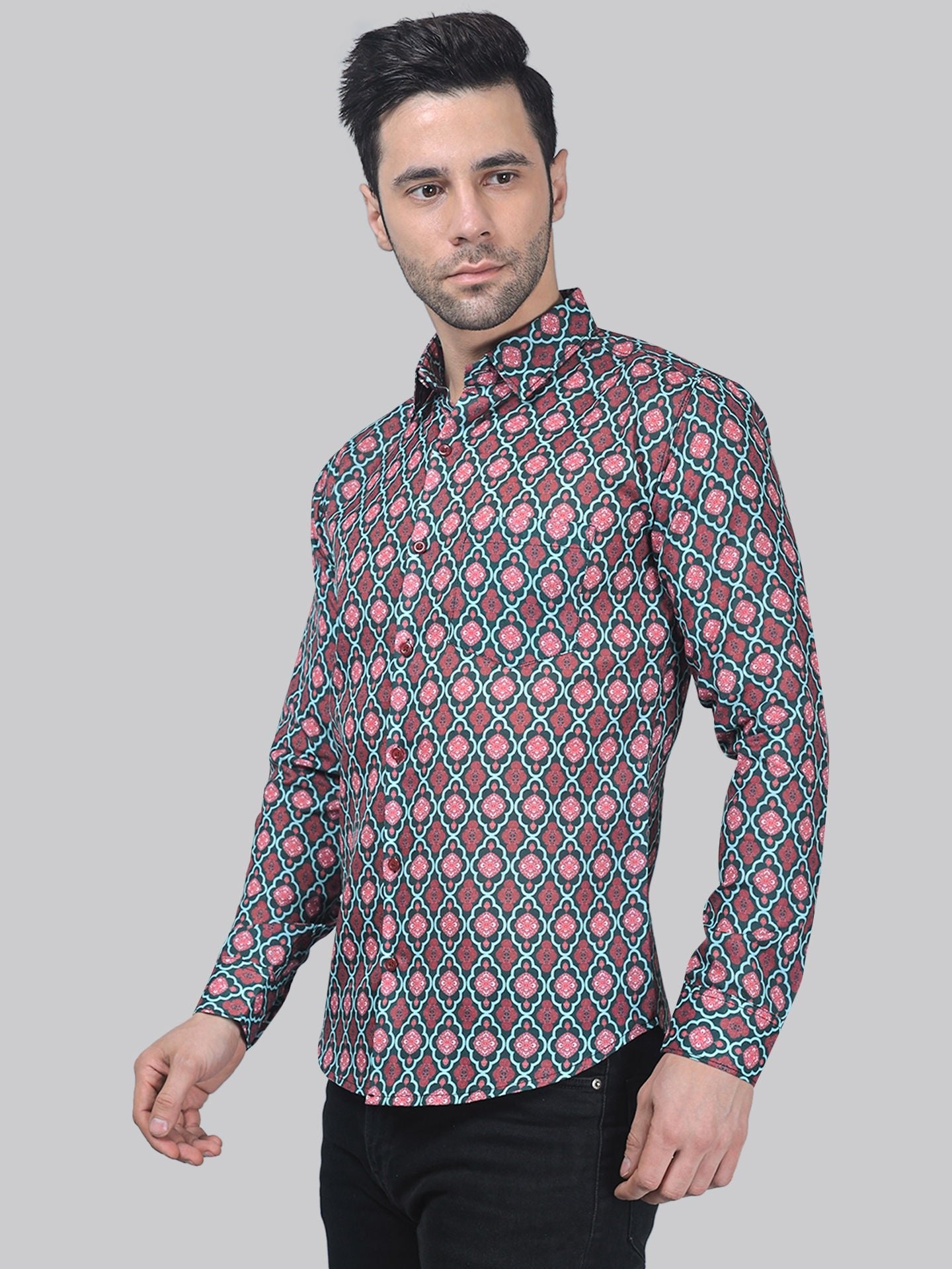 Avant-garde Men's Printed Full Sleeve Casual Linen Shirt - TryBuy® USA🇺🇸