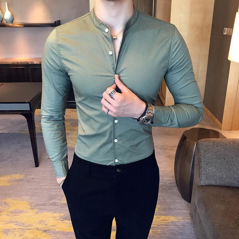 Classy Ravishing Ocean Green Casual Cotton Solid Men's Shirt - TryBuy® USA🇺🇸