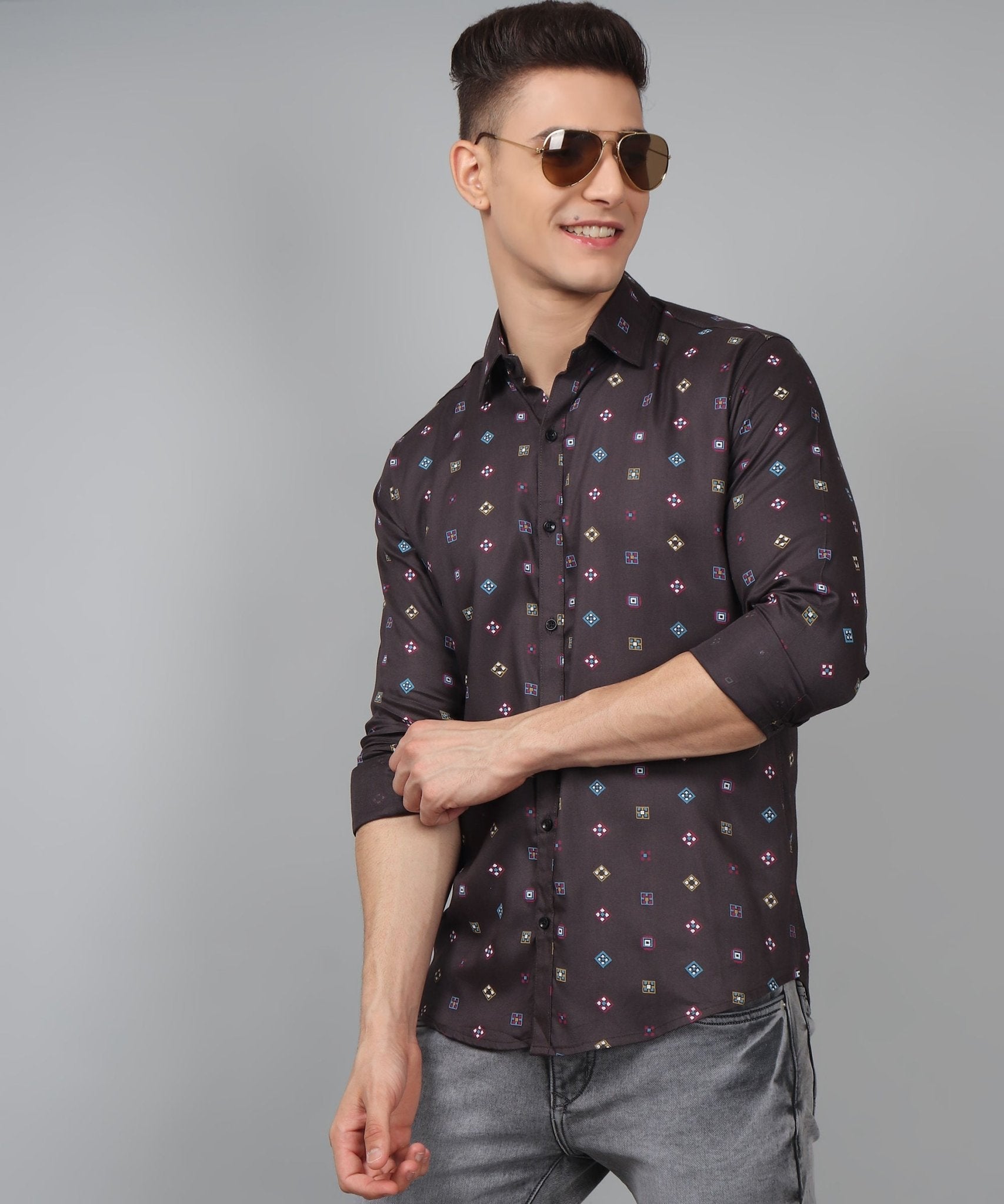 Fabulous Multi Colored Printed Cotton Casual Shirt for Men by Trybuy Premium - TryBuy® USA🇺🇸