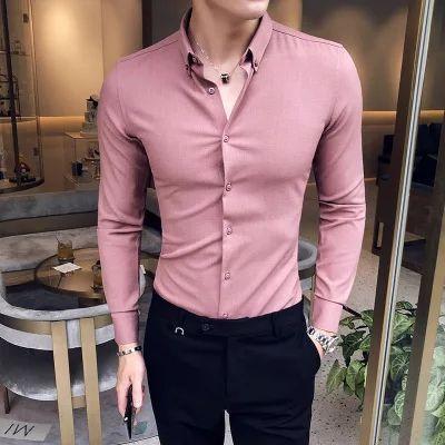 Fancy Fabulous Fashionable Peach Cotton Casual Shirt for Men - TryBuy® USA🇺🇸