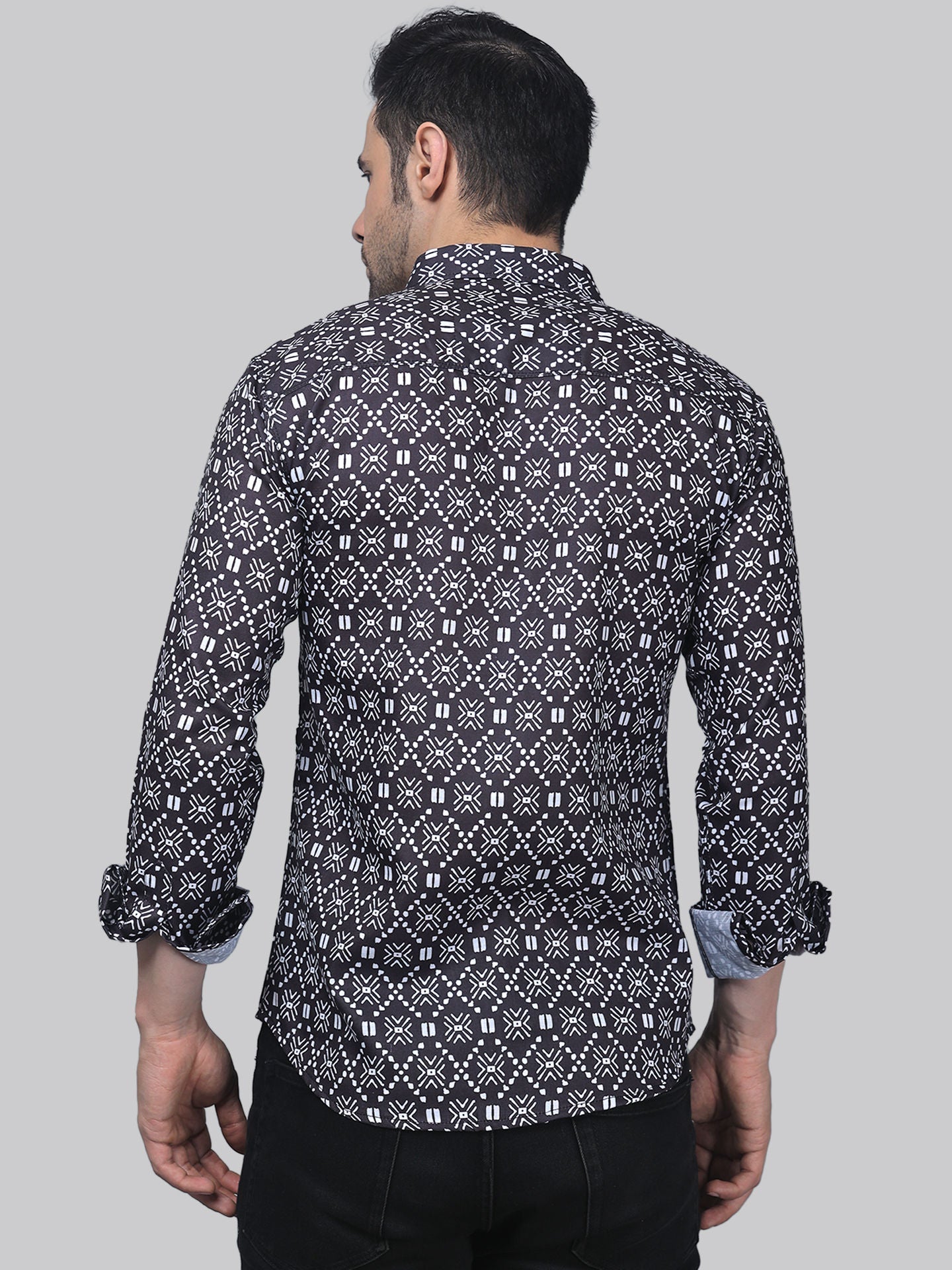 Floral Frenzy Men's Printed Full Sleeve Casual Linen Shirt - TryBuy® USA🇺🇸