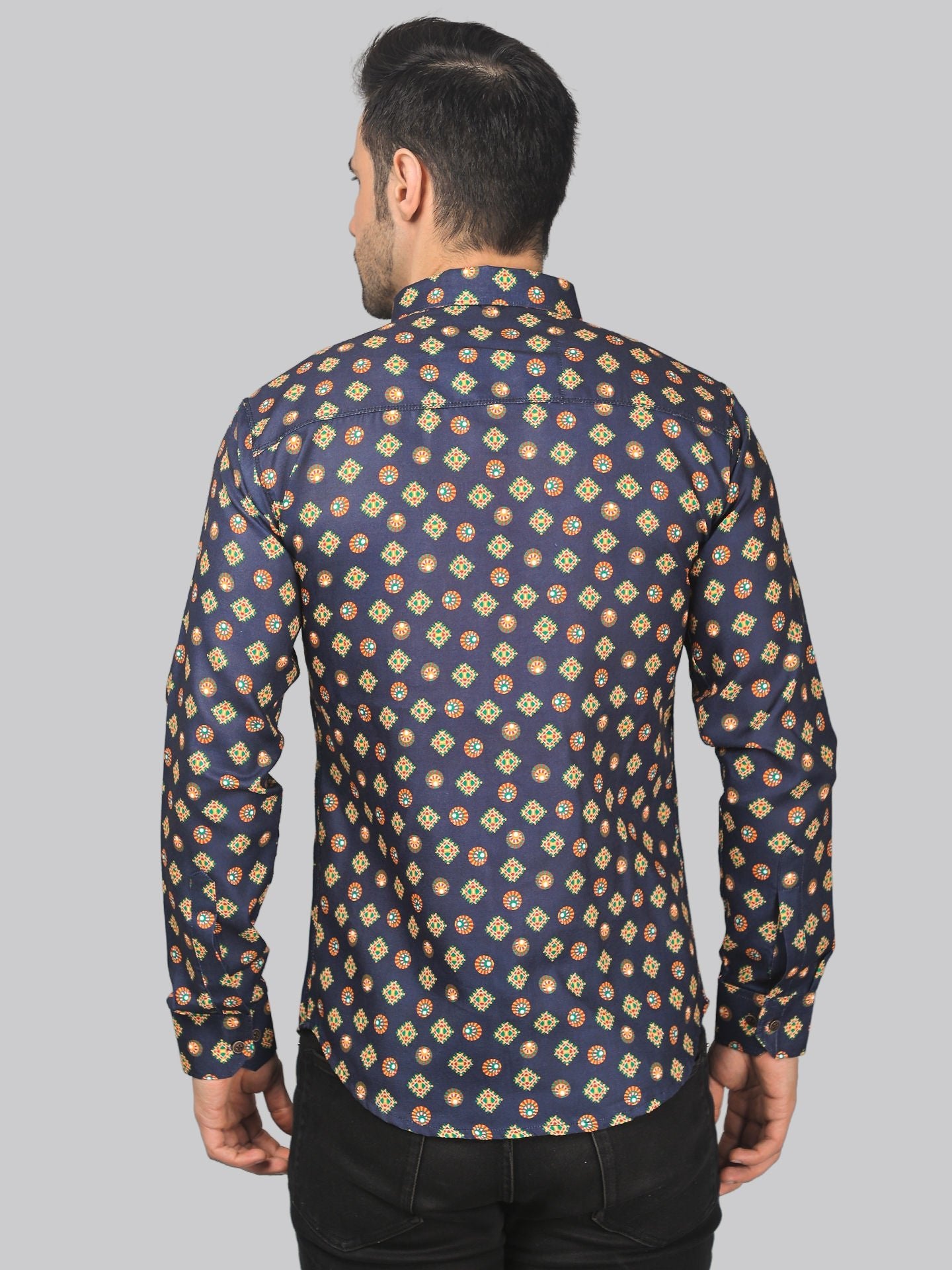 Rainbow Rhapsody Men's Printed Full Sleeve Casual Linen Shirt - TryBuy® USA🇺🇸