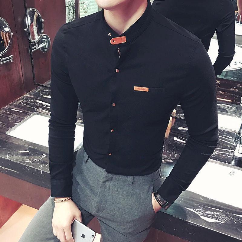 Trendy Fashionable Branded Black Cotton Casual Shirt for Men - TryBuy® USA🇺🇸