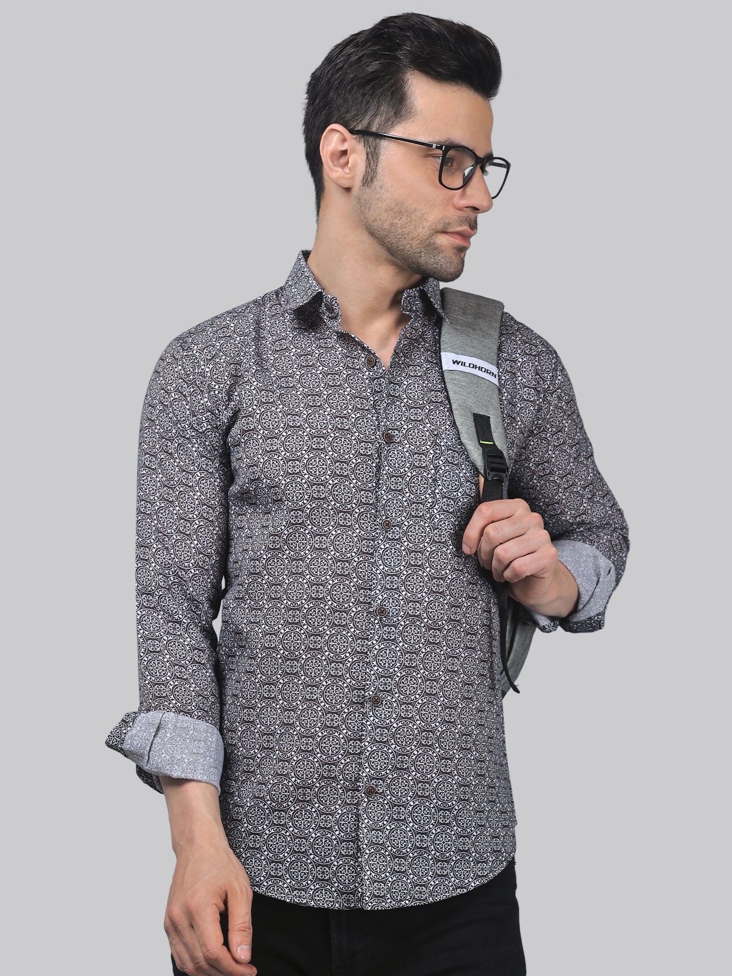 TryBuy Luxe Edition Men's Linen Casual Printed Full Sleeves Shirt - TryBuy® USA🇺🇸