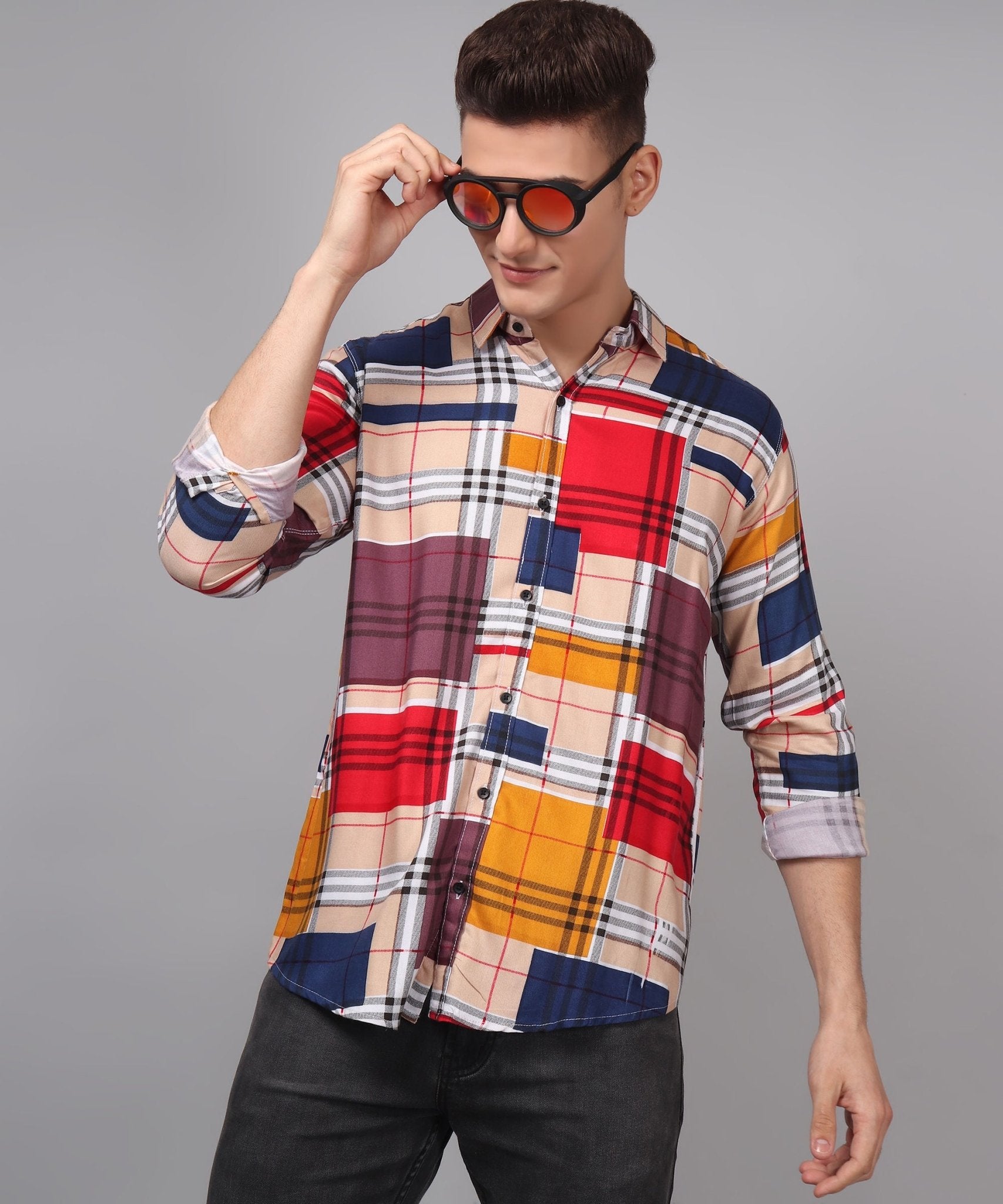 Trybuy Premium Digital Printed Multi-Colored Cotton Casual Shirt for Men - TryBuy® USA🇺🇸